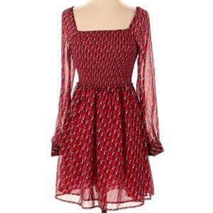 Avec Les Filles Squareneck Smocked Dress